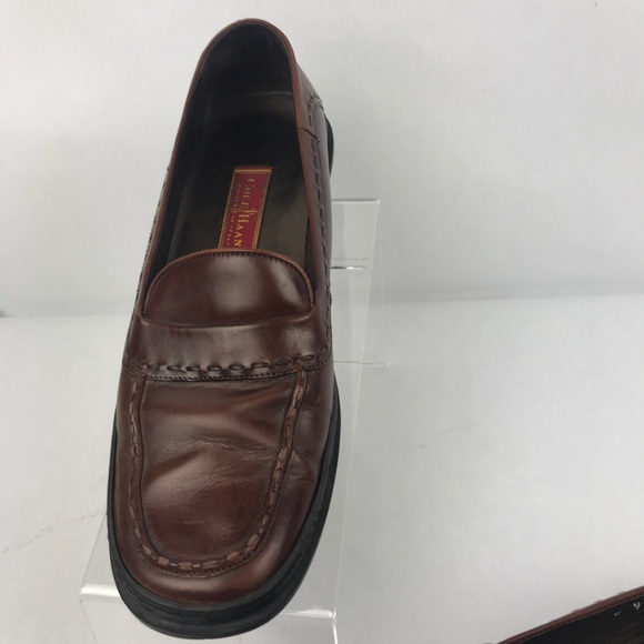 Cole Haan Men's Brown Leather Slip On Loafers - Picture 3 of 5
